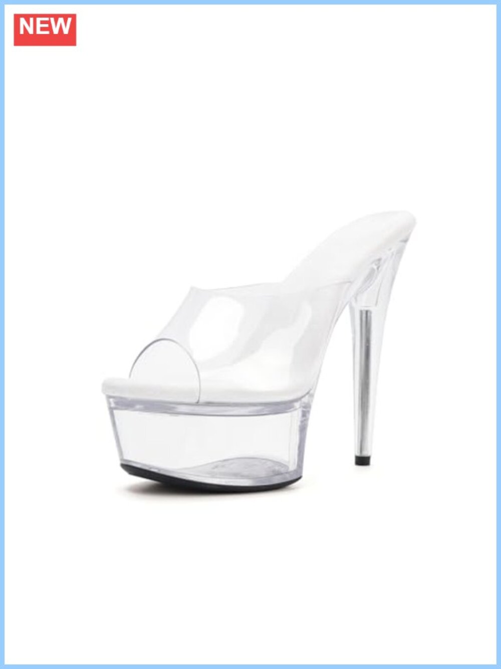 Clear Platform High Heels 6in Stiletto Pole Dance Exotic Sandals